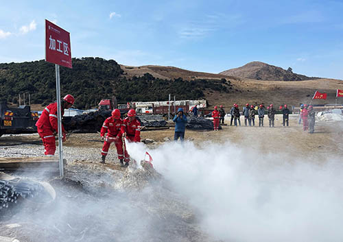 中國安能第二工程局四川涼山項目部開展防火、防汛、防地質(zhì)災害綜合演練