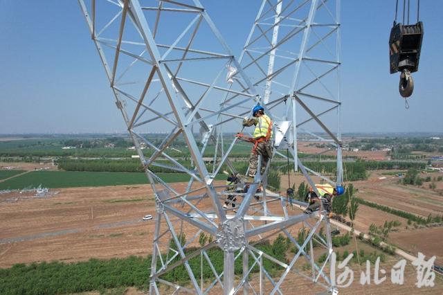 雄商高鐵首條500千伏超高壓電力線路完成遷改