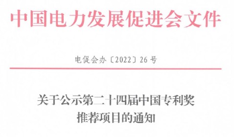 中國電力發(fā)展促進會2022年度科學技術(shù)獎擬授獎成果公示