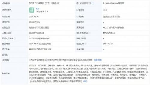 注冊資本1.6億元 東方電氣、中石化在江西成立氫能公司